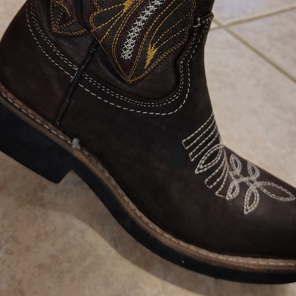 White Wolf Brown Embroidered Cowboy Boots Viboron Mexico 6 - Picture 13 of 13